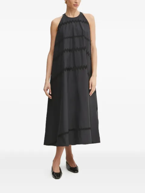 Liviana Conti zig-zag embroidered dress