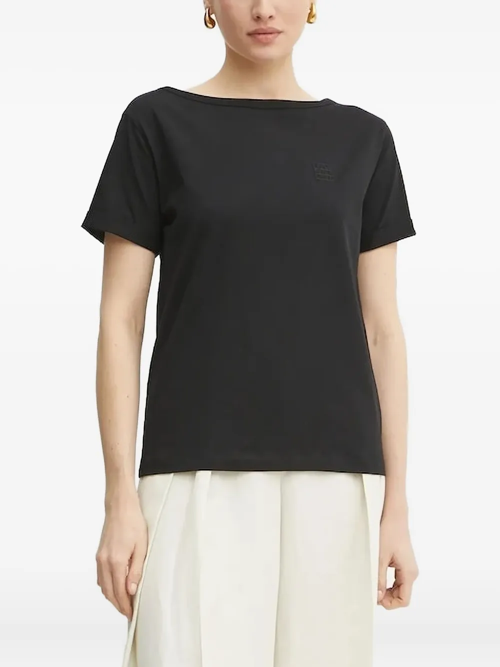 Liviana Conti boat-neck T-shirt | Black | Image 1