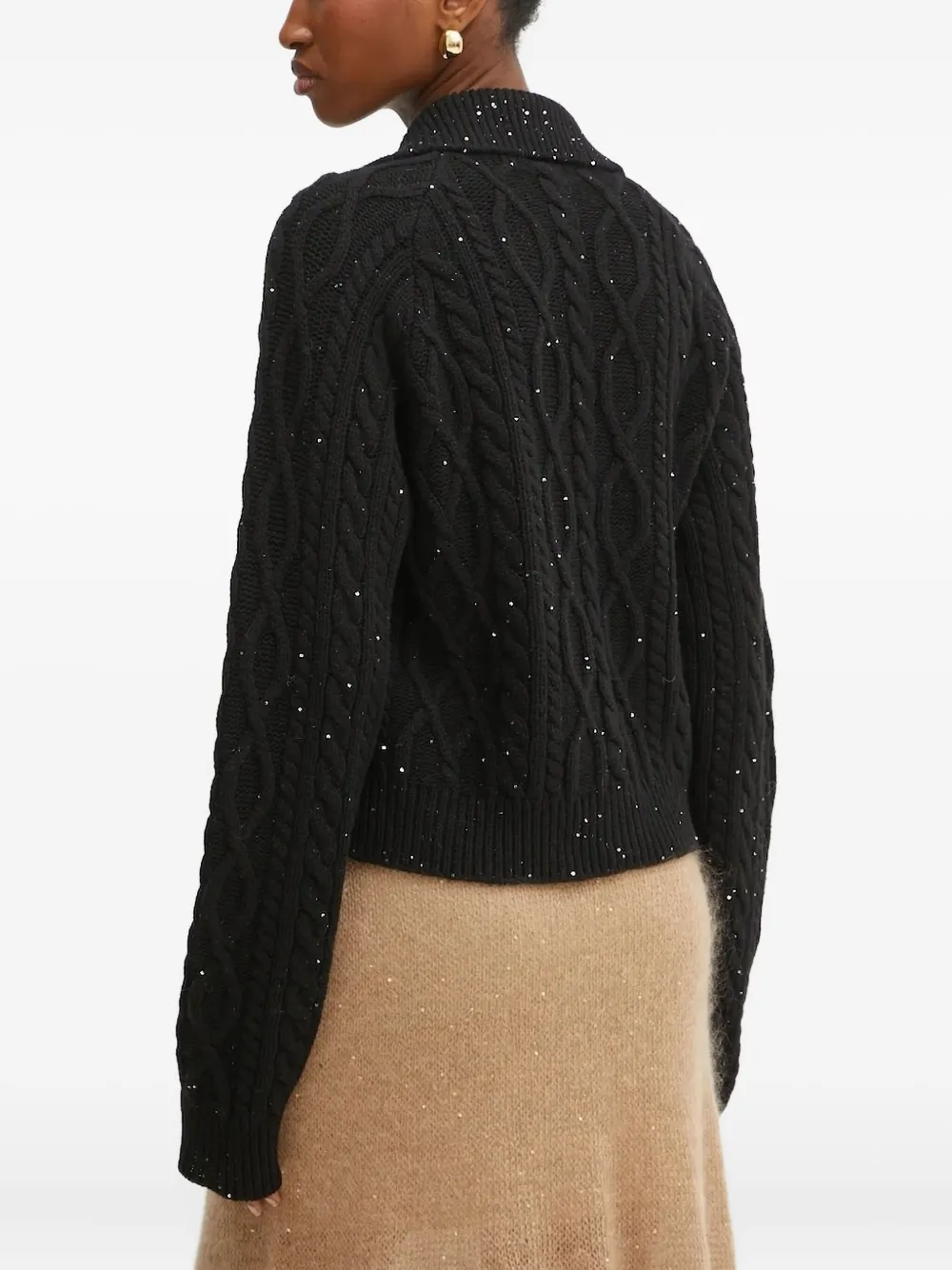 Liviana Conti sequin-embellished cable-knit cardigan | Cardigans | Image 2
