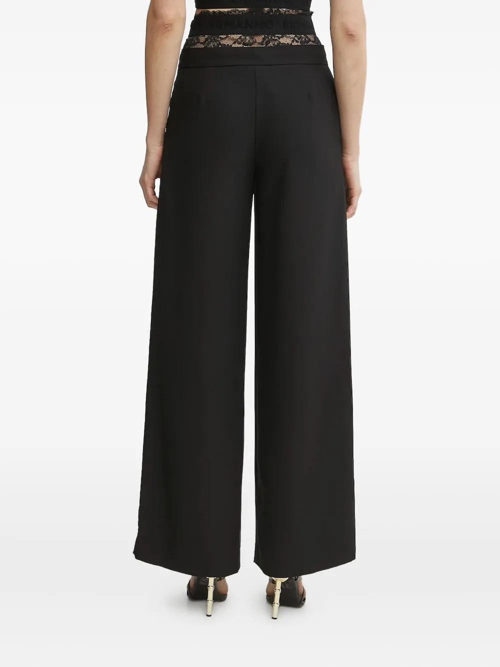 Ermanno Scervino Broek met kant - Zwart