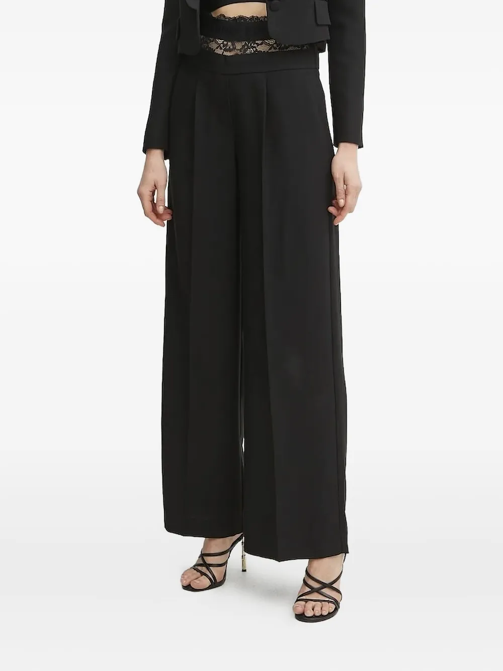 Ermanno Scervino Broek met kant Zwart