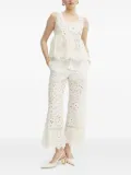 Ermanno Scervino embroidery-eyelet lace-trim top - Neutrals