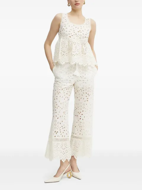 Ermanno Scervino embroidery-eyelet lace-trim top