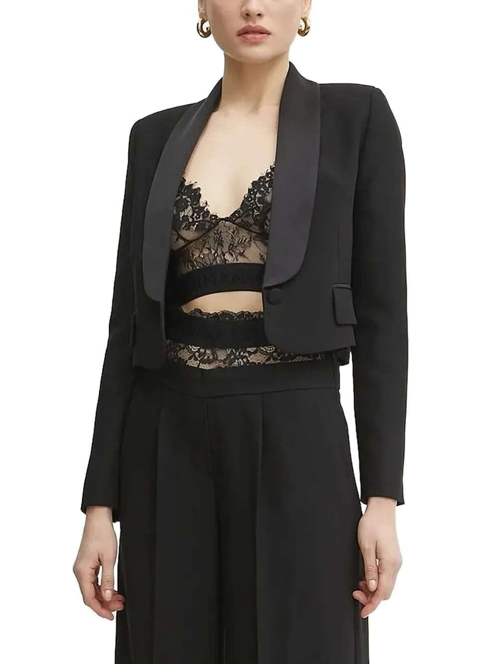 Ermanno Scervino Jack met satijnen revers Zwart