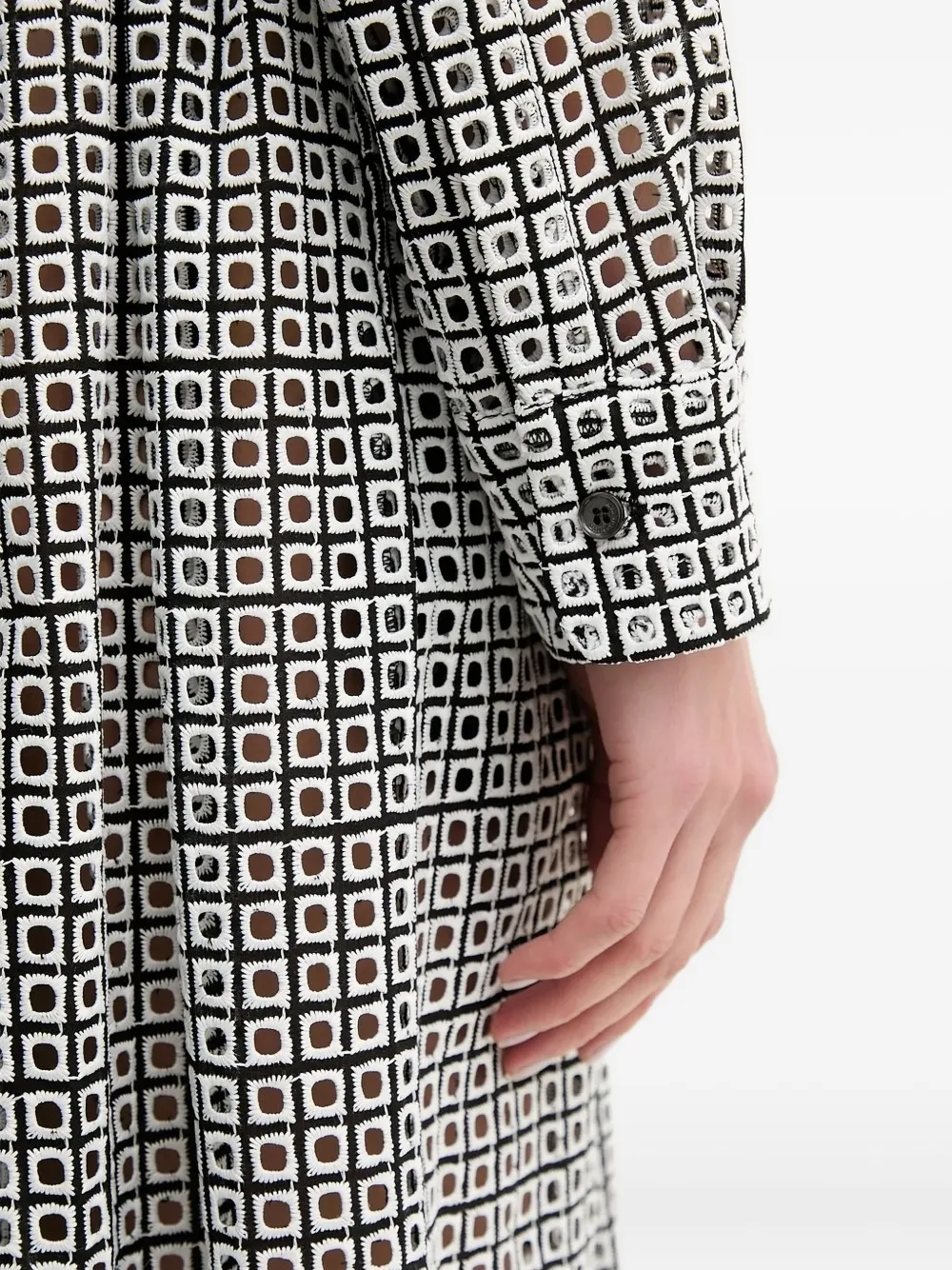 Liviana Conti Shiftjurk met geometrisch patroon Wit