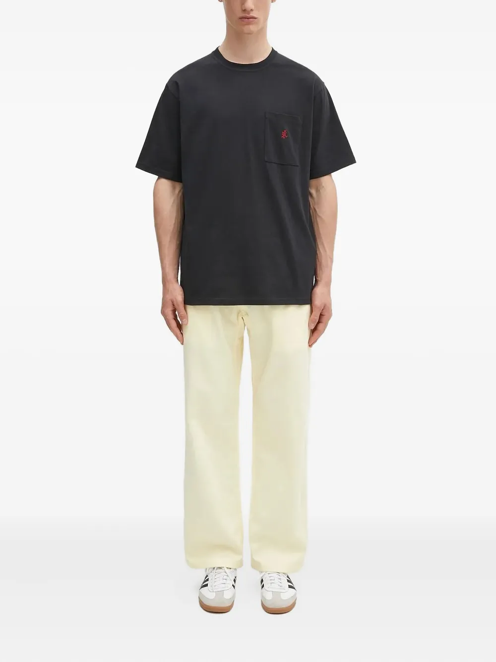 Gramicci elasticated-waist belted trousers Geel