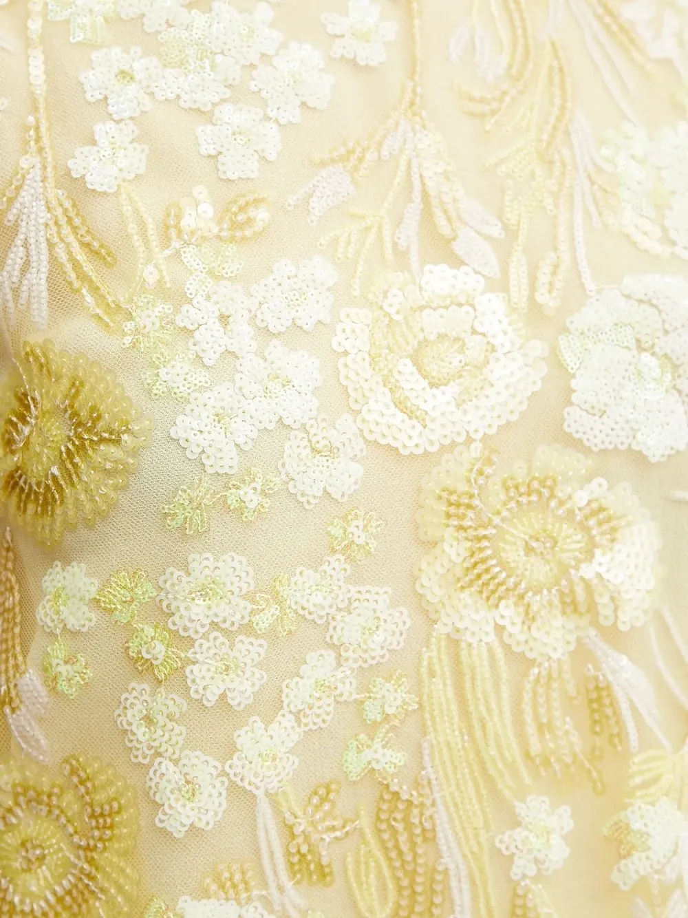 Ermanno Scervino floral-embroidered midi dress Geel