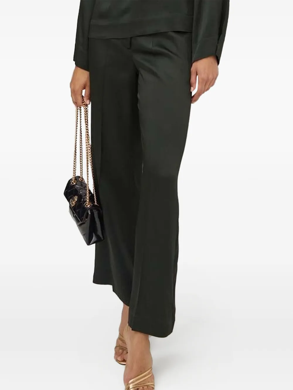 Liviana Conti high-waisted pressed-crease trousers | Black | Image 1