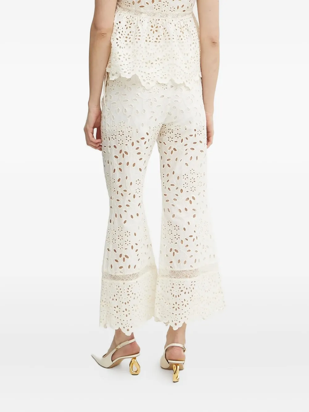 Ermanno Scervino Broek met kant - Wit