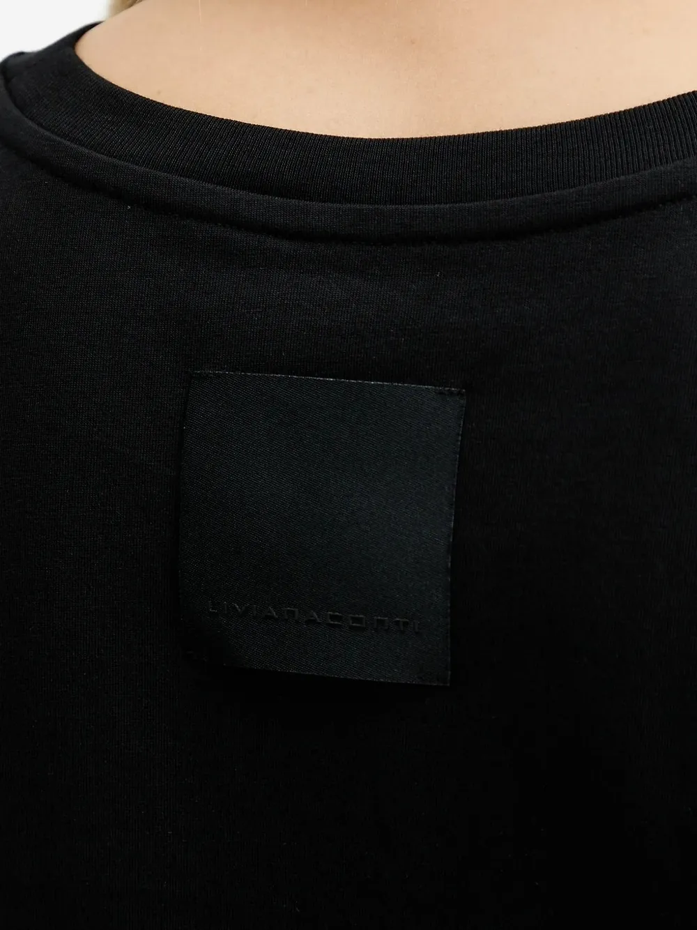 Liviana Conti T-shirt met geborduurd logo Zwart