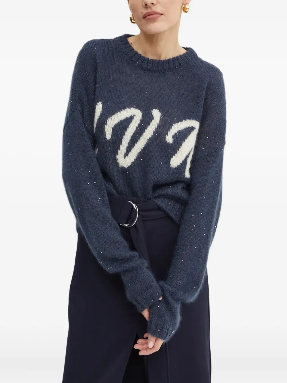 Liviana Conti sequin-embellished  jumper | Blue | Image 1