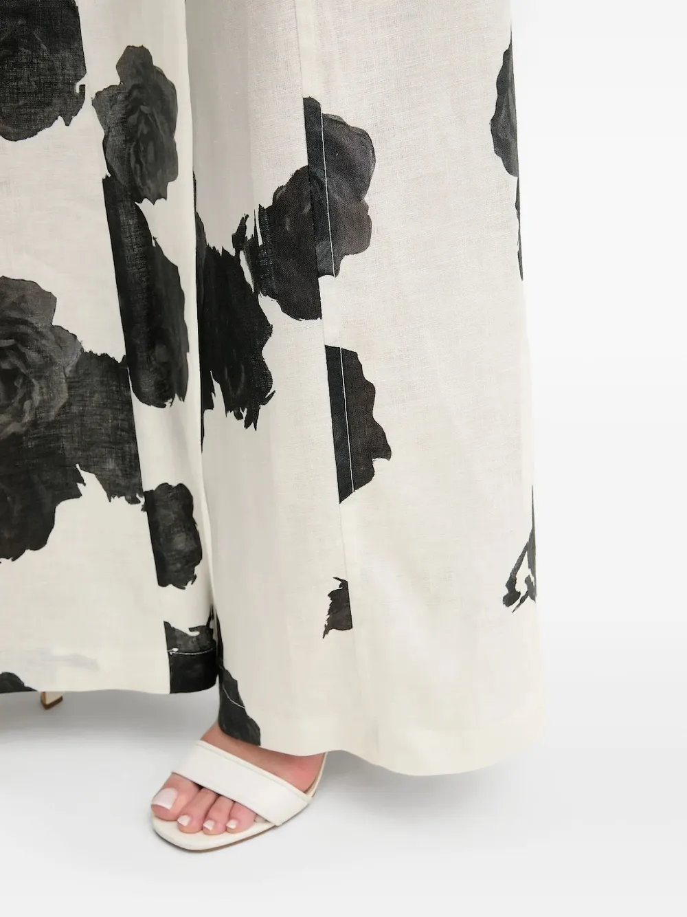 Liviana Conti Palazzo broek met print Wit