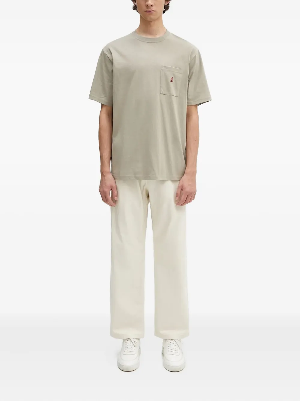 Gramicci belted elasticated-waist trousers Beige