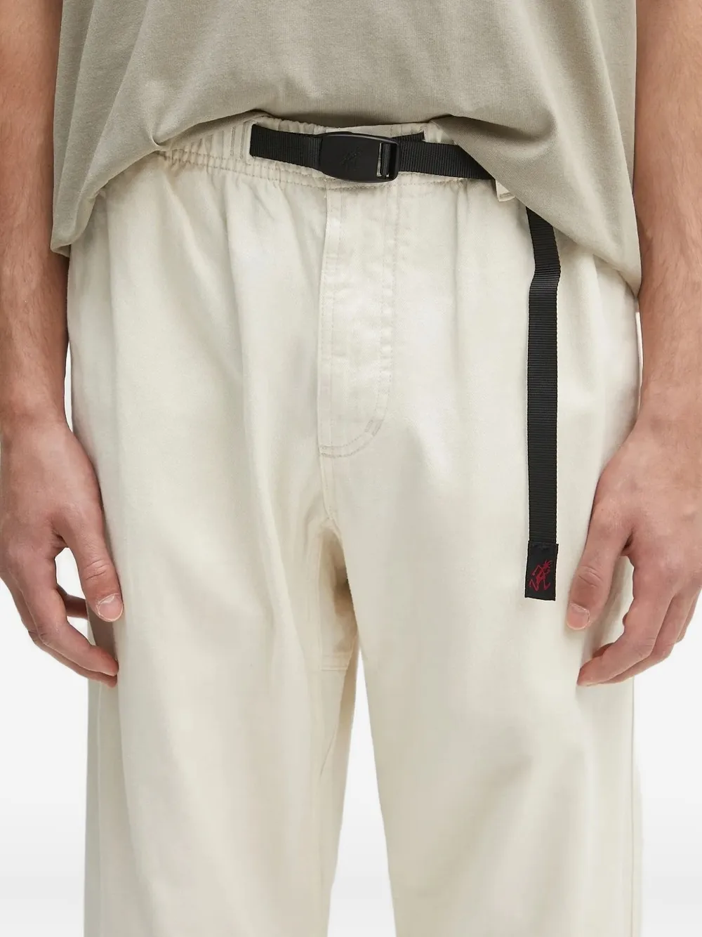 Gramicci belted elasticated-waist trousers Beige