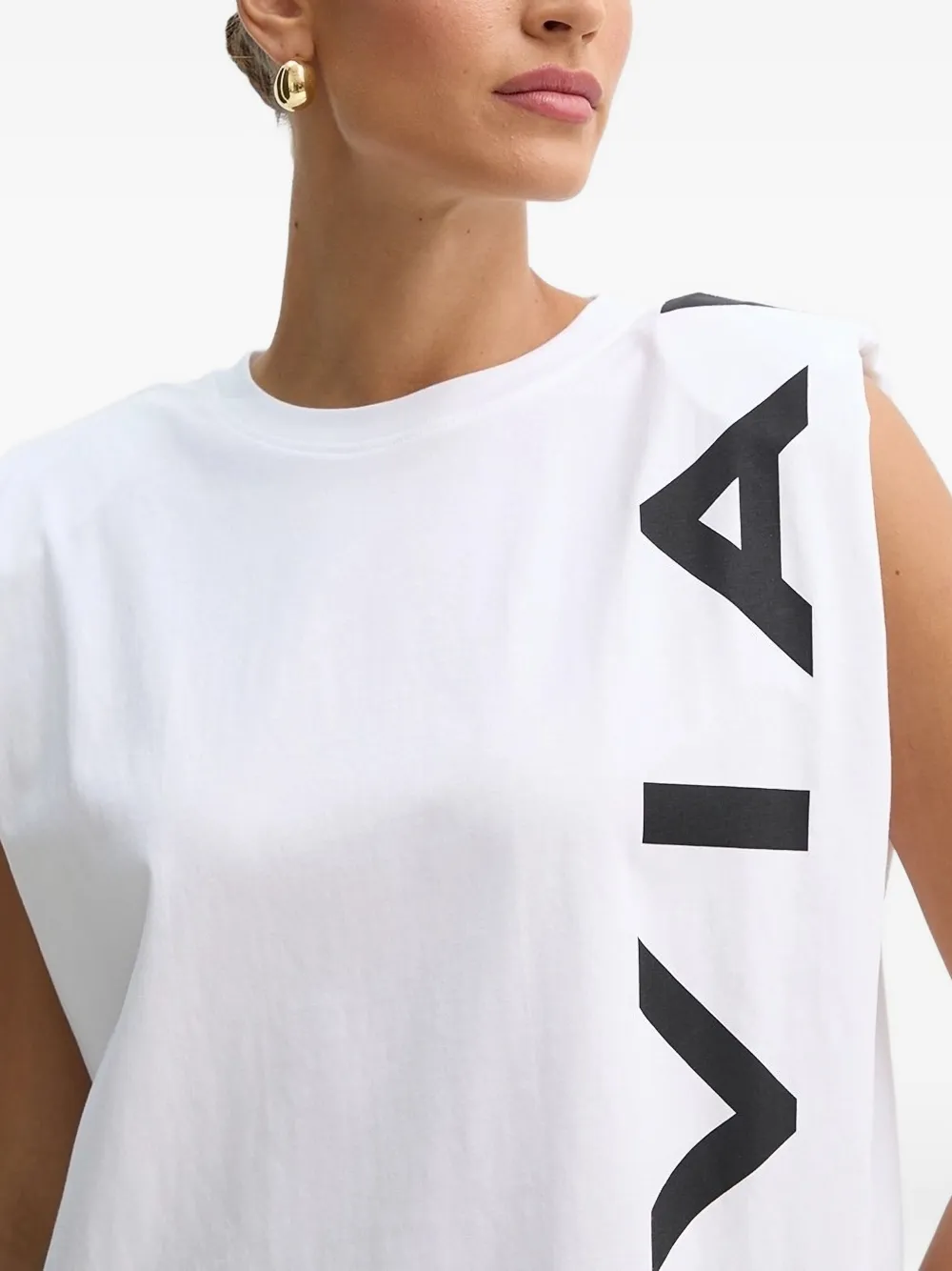 Liviana Conti Sleeveless Top In White