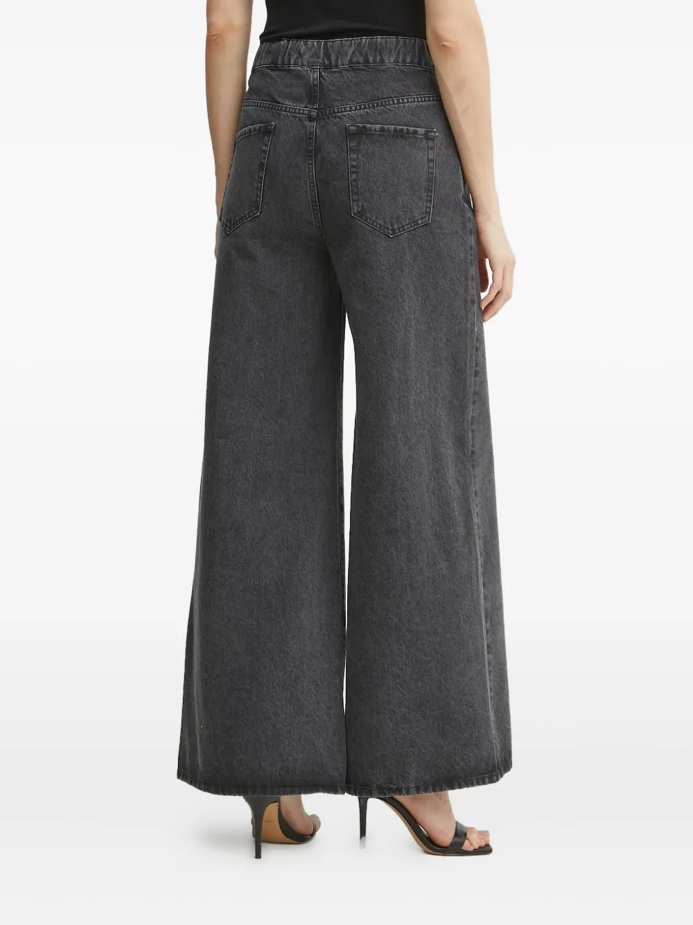 Liviana Conti Jeans met wijde pijpen - Grijs