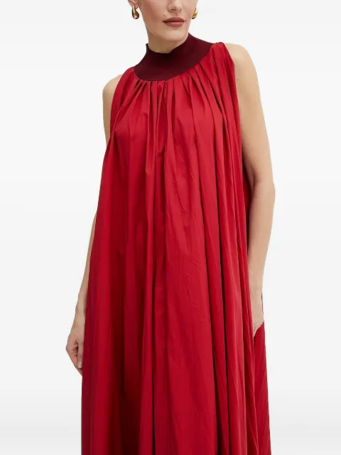 Liviana Conti high-neck pleated maxi dress