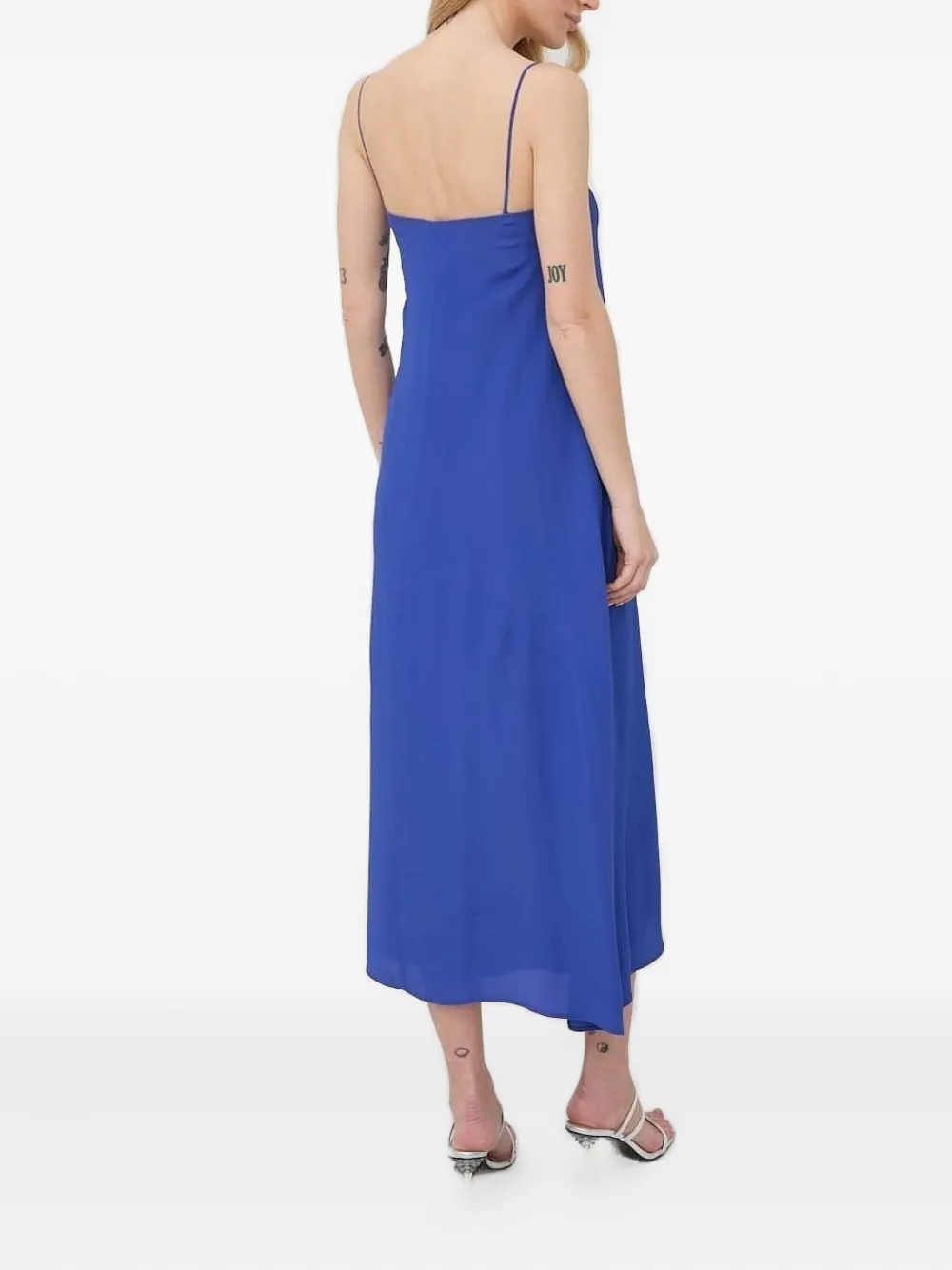 Liviana Conti Midi-jurk met vierkante hals Blauw