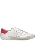 Philippe Model Paris distressed leather low-top sneakers - White
