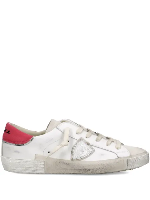 Philippe Model Paris distressed leather low-top sneakers