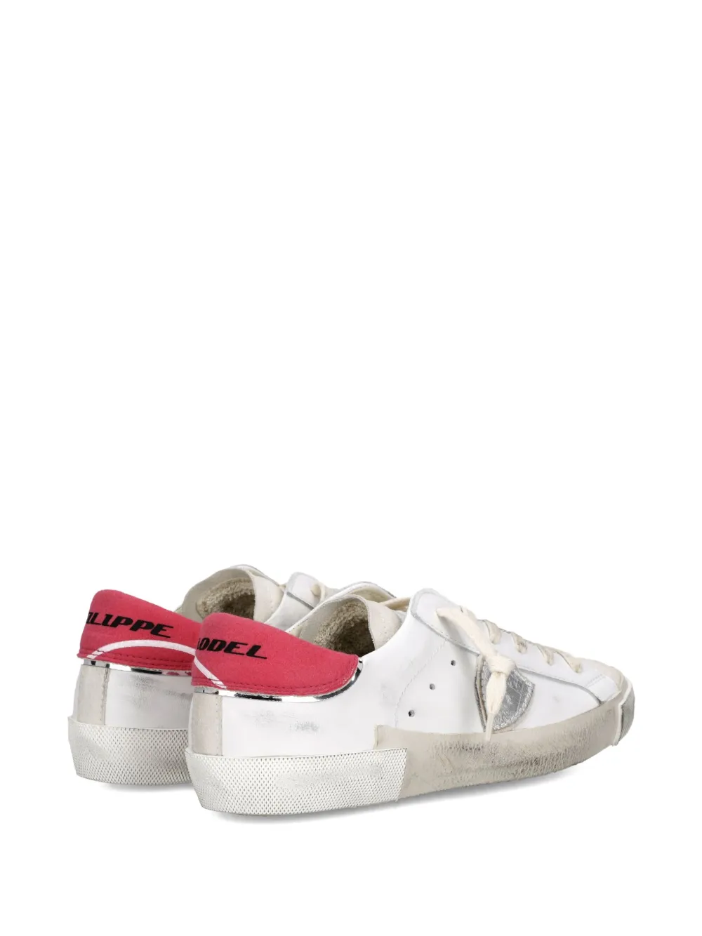 Philippe Model Paris distressed leather low-top sneakers White