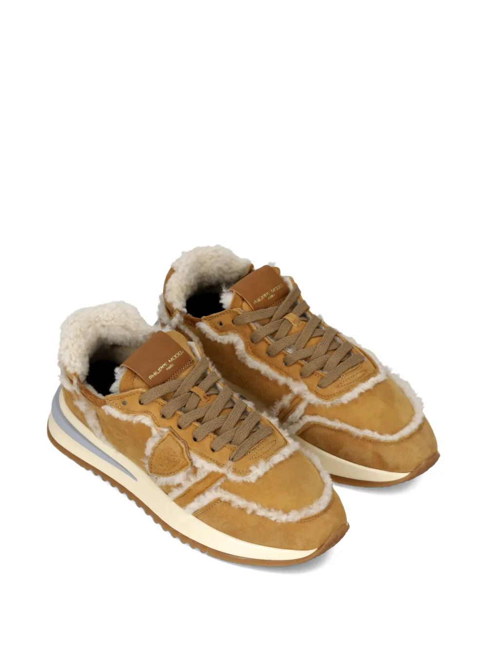Philippe Model Paris Tropez 2.1 shearling-trim running sneakers Brown