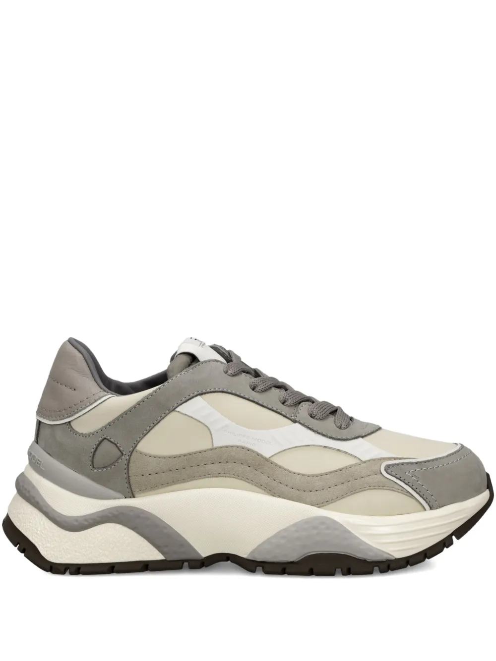 Philippe Model Paris layered-panel sneakers Grey