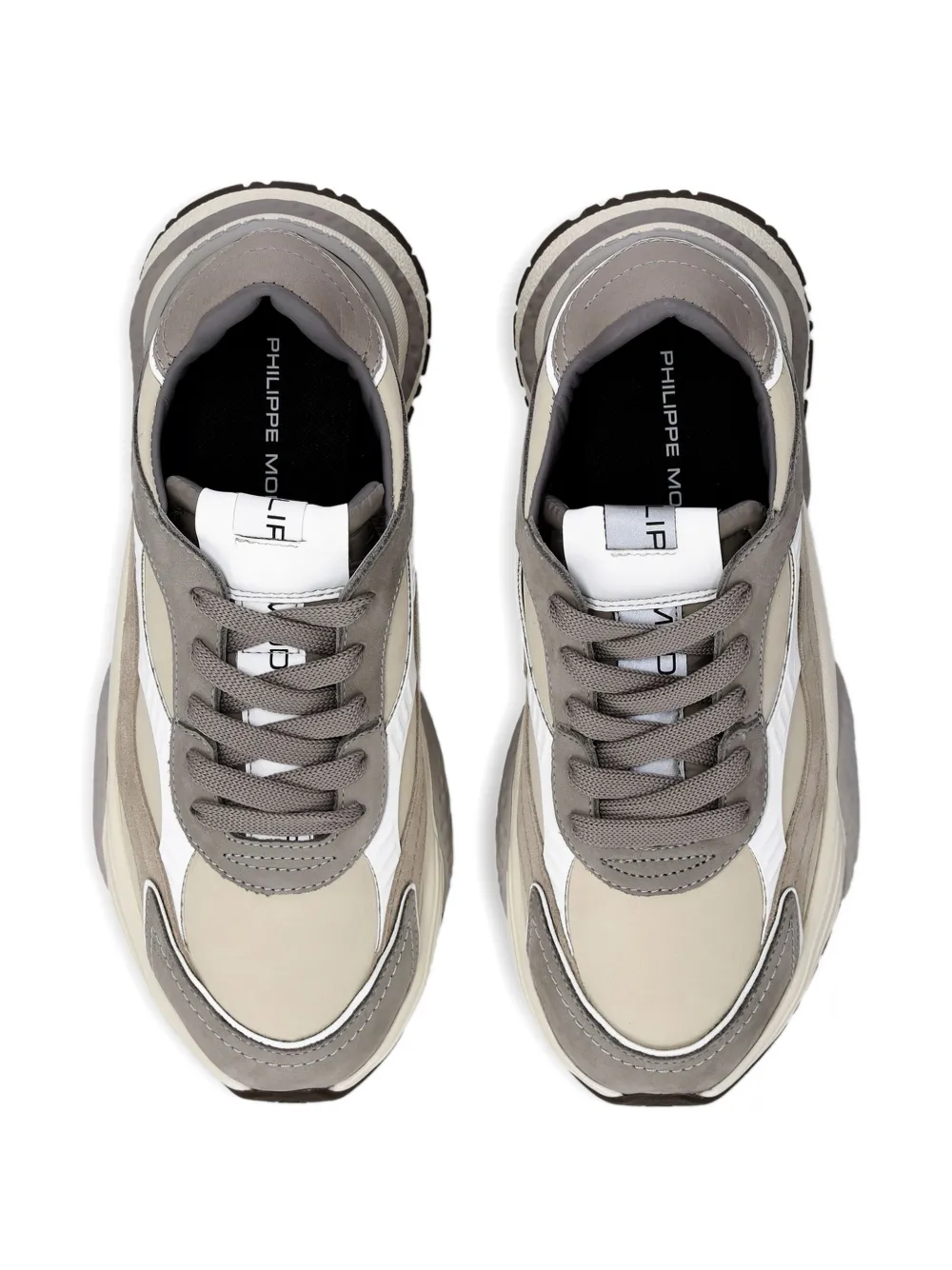 Philippe Model Paris layered-panel sneakers Grey