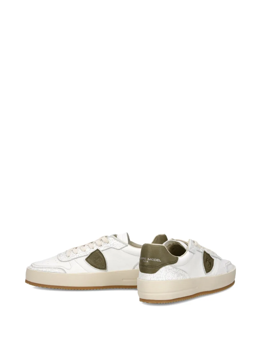 Philippe Model Paris Nice sneakers met leren vlakken Wit