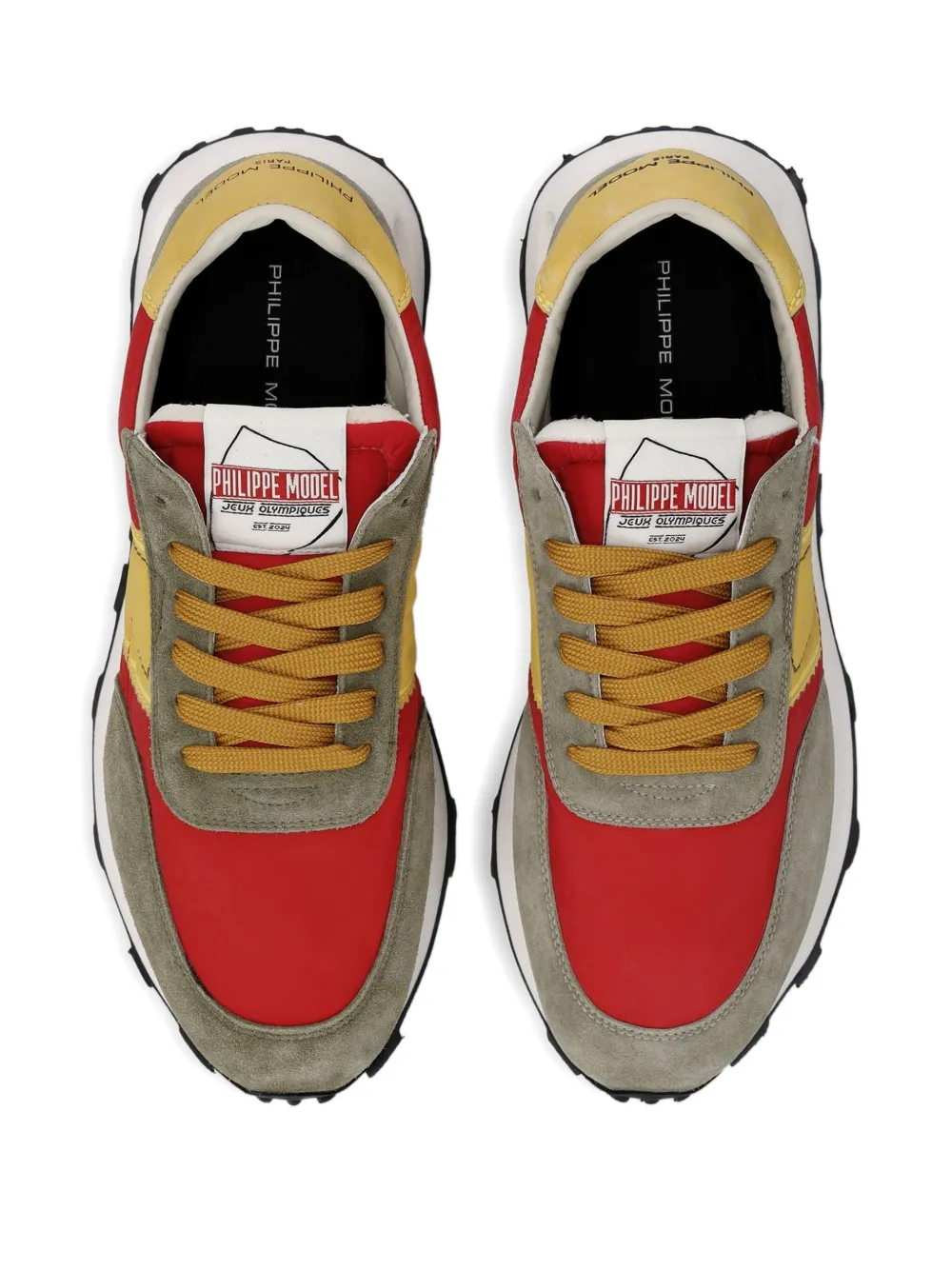 Philippe Model Paris Tour colour-blocked sneakers Red