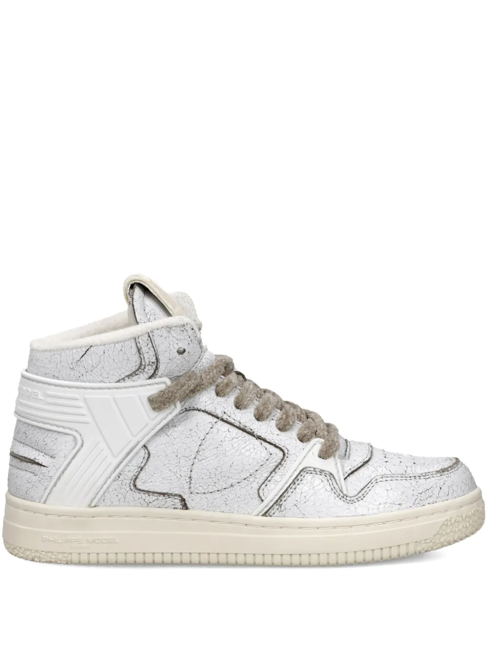 Philippe Model Paris textured high-top sneakers White