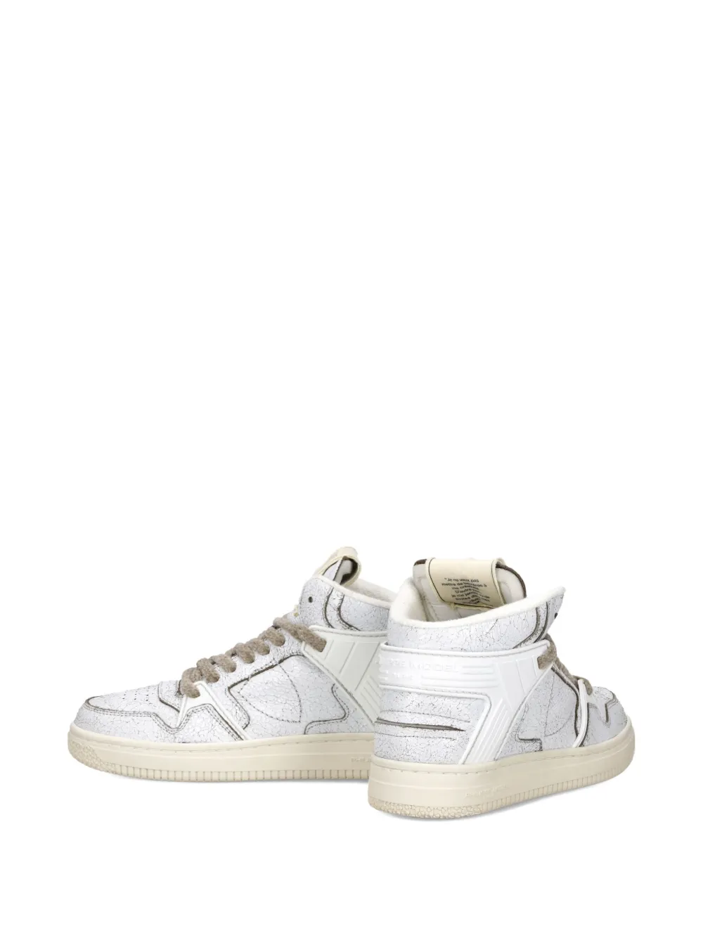 Philippe Model Paris textured high-top sneakers White