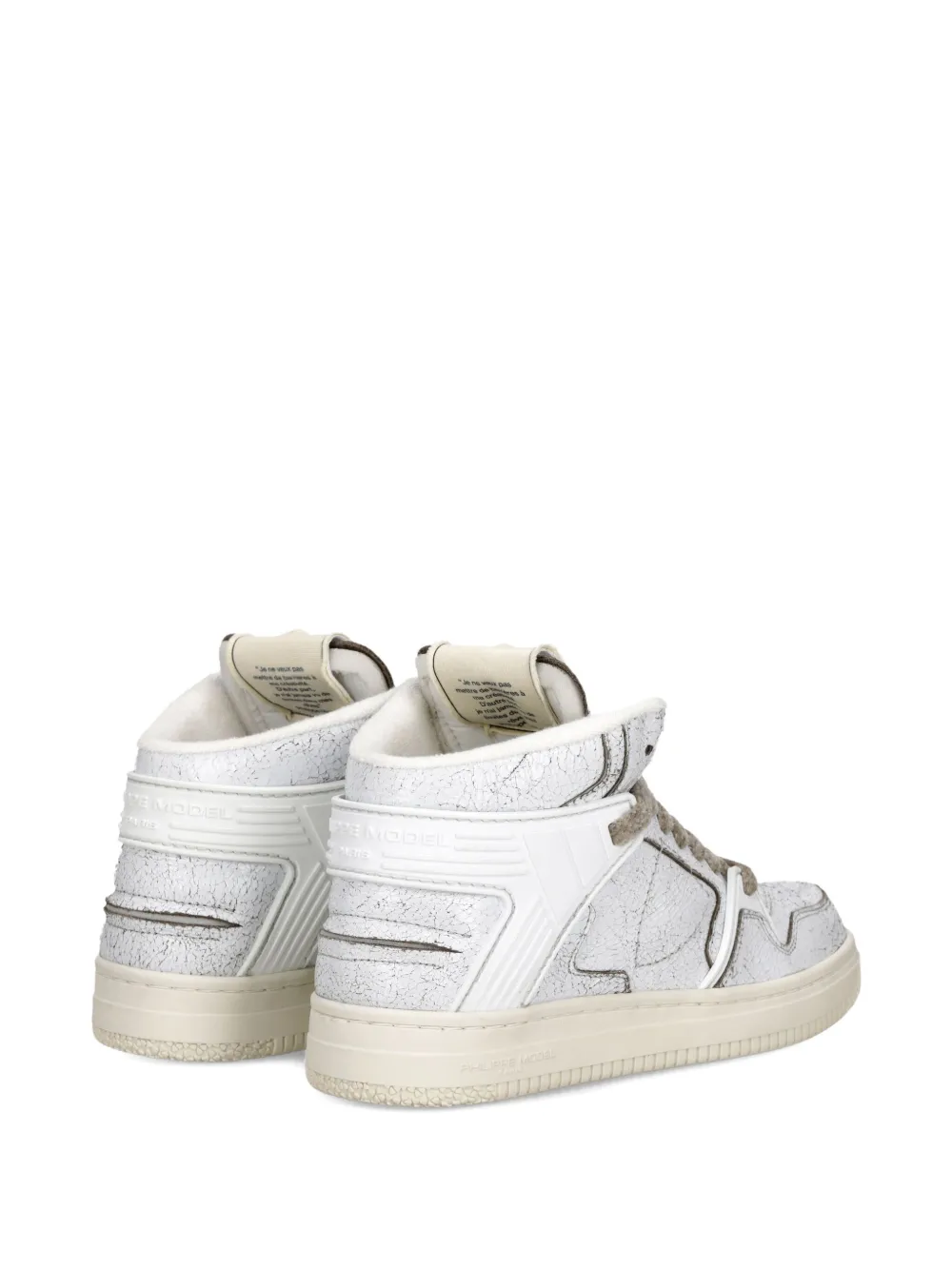 Philippe Model Paris textured high-top sneakers White