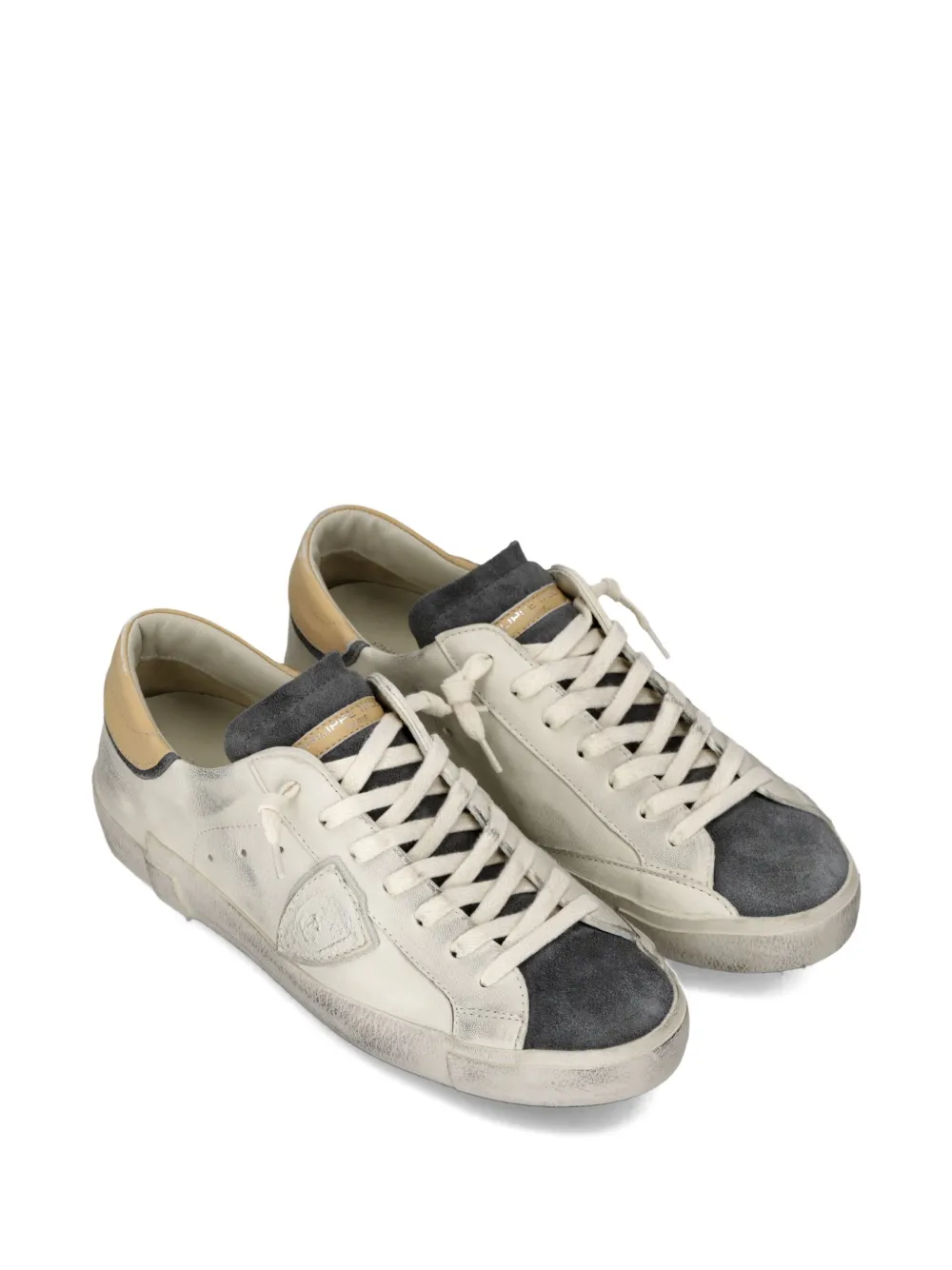 Philippe Model Paris leather low-top sneakers Neutrals