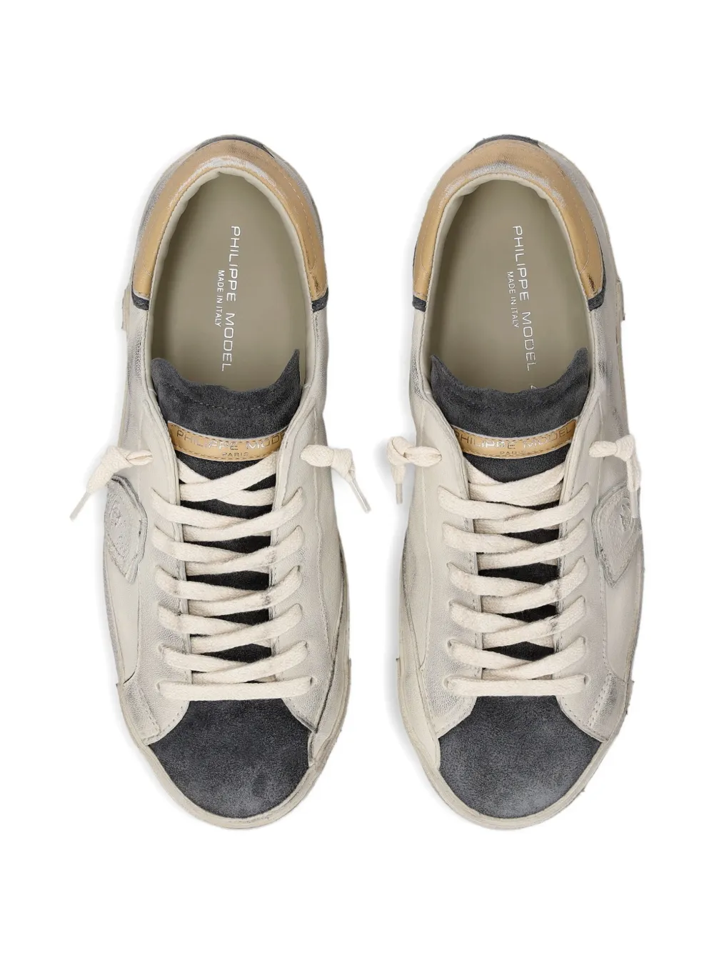 Philippe Model Paris leather low-top sneakers Neutrals