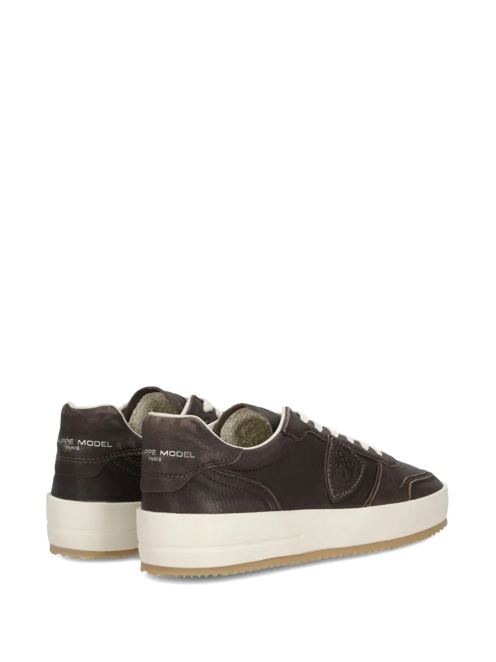 Philippe Model Paris leather low-top sneakers Brown
