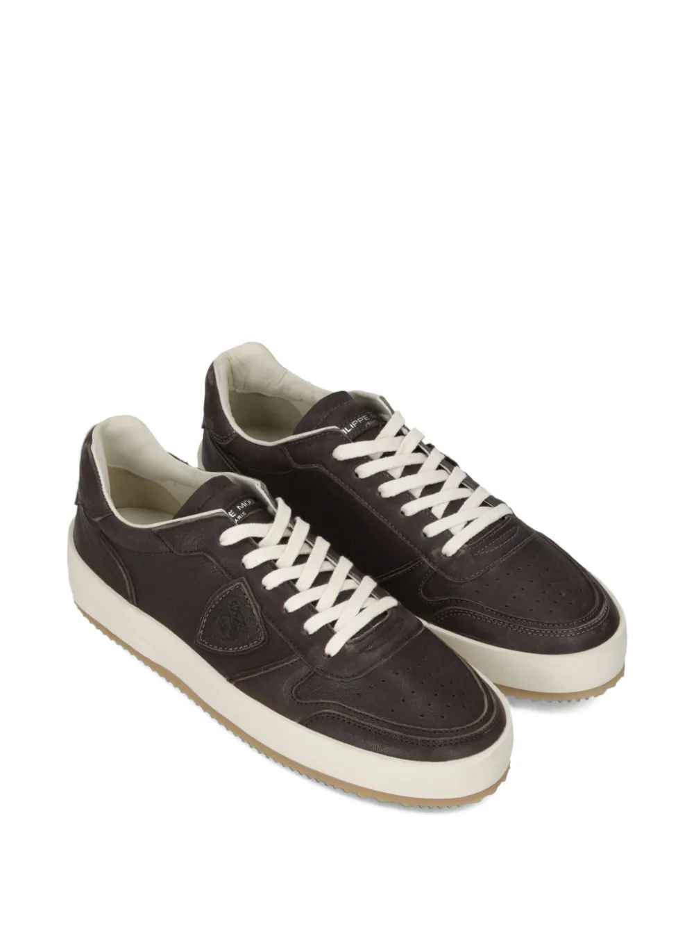 Philippe Model Paris leather low-top sneakers Brown