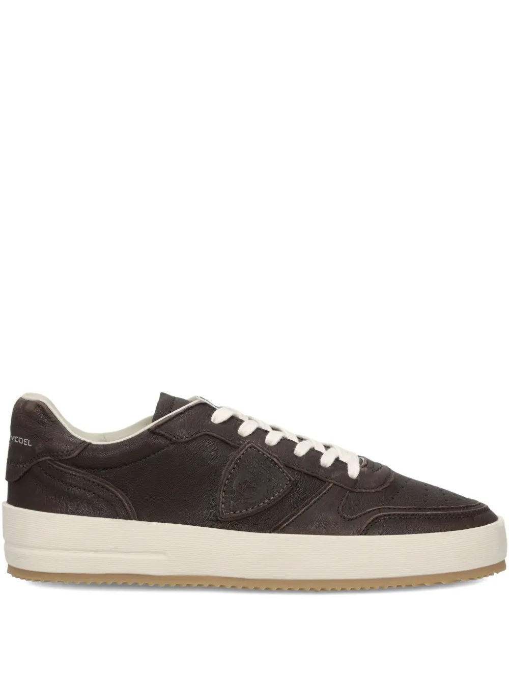 Philippe Model Paris leather low-top sneakers Brown