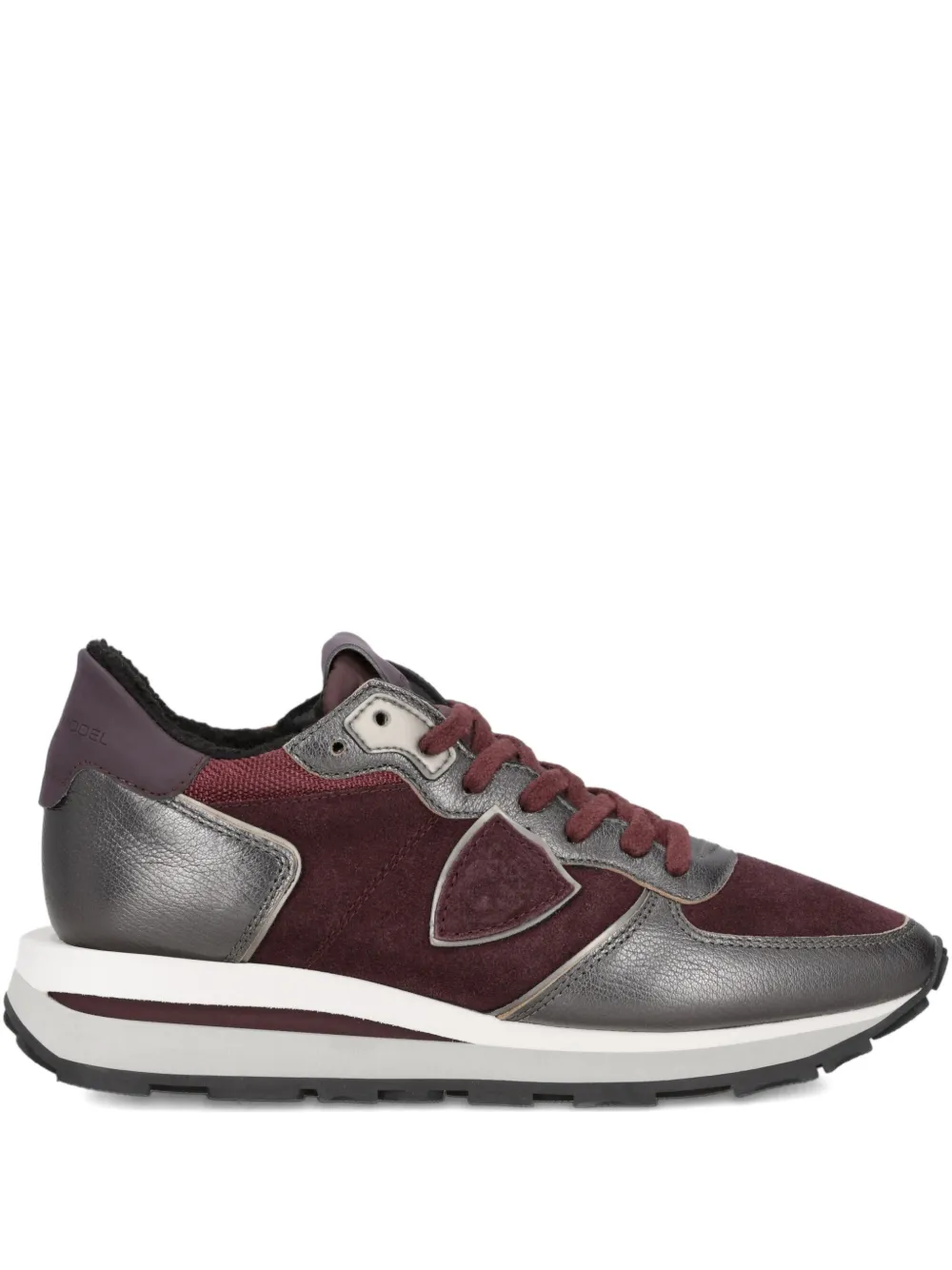 Philippe Model Paris Metallic hardloopsneakers Rood