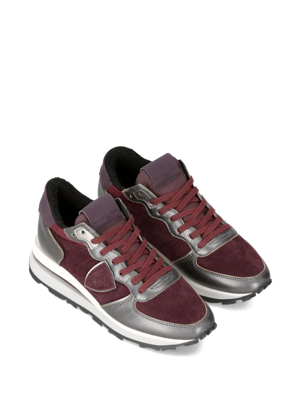 Philippe Model Paris Metallic hardloopsneakers - Rood
