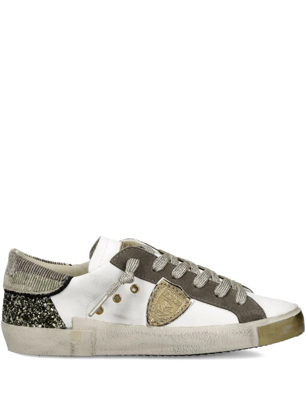 Philippe Model Paris distressed leather sneakers White