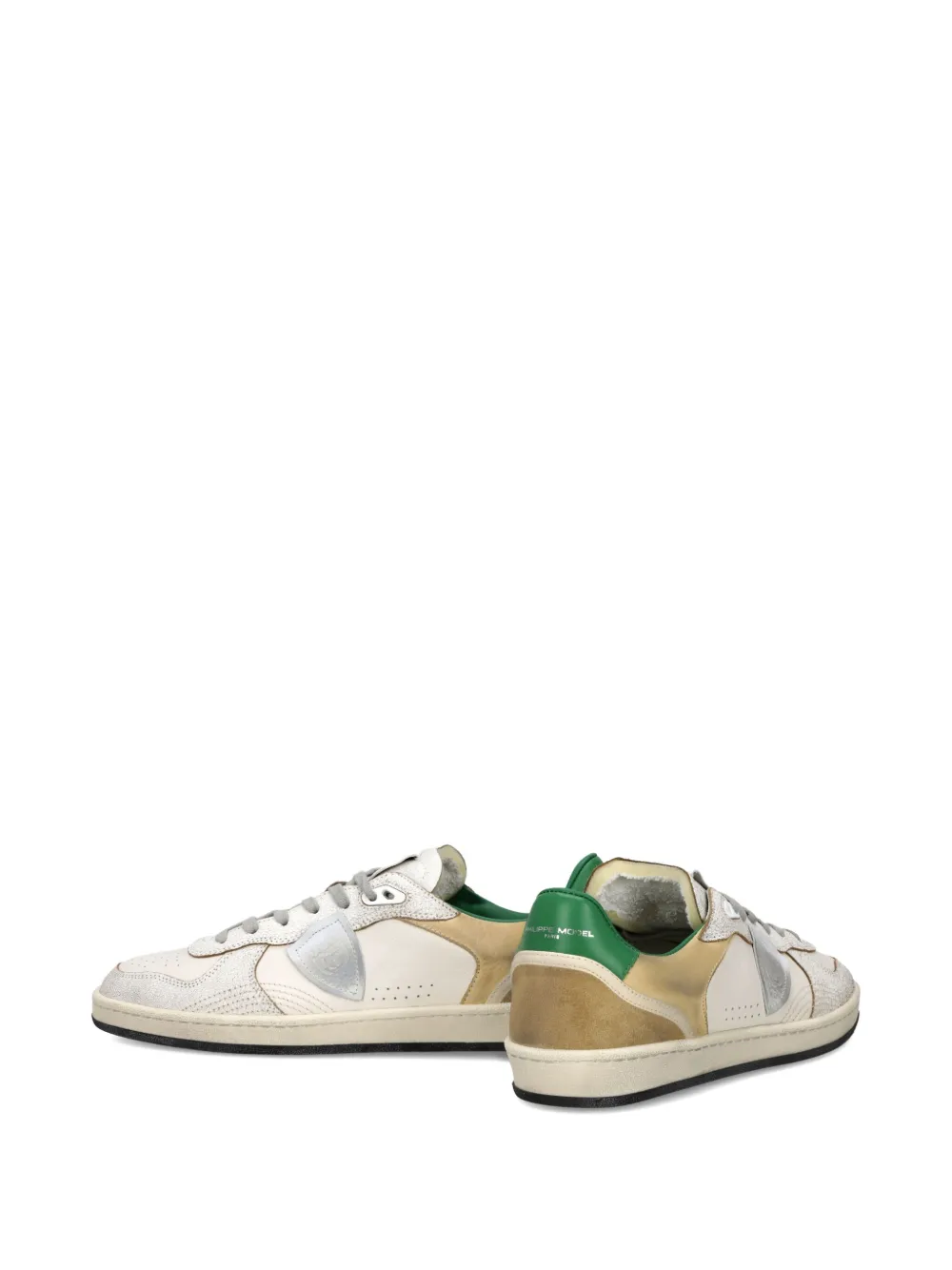 Philippe Model Paris Nice textured leather sneakers White