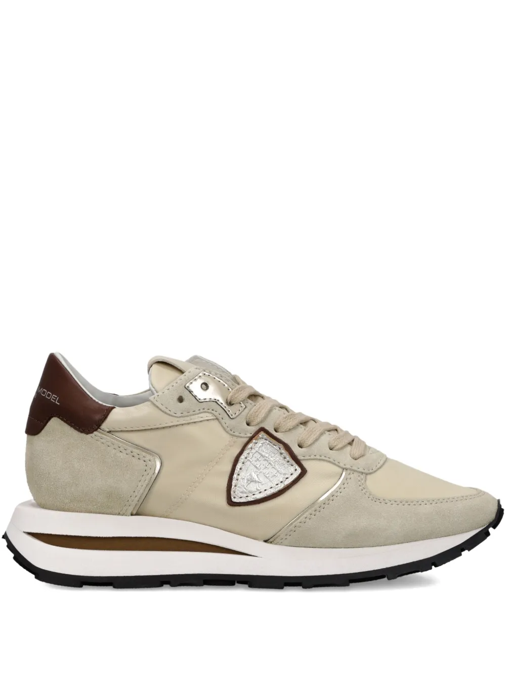 Philippe Model Paris Tropez Haute leather-panelled logo sneakers Neutrals