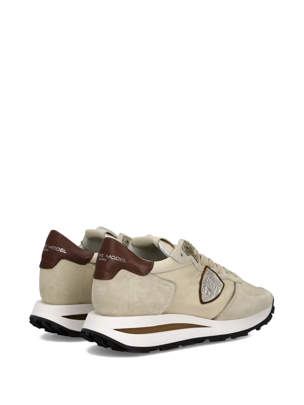 Philippe Model Paris Tropez Haute leather-panelled logo sneakers Neutrals