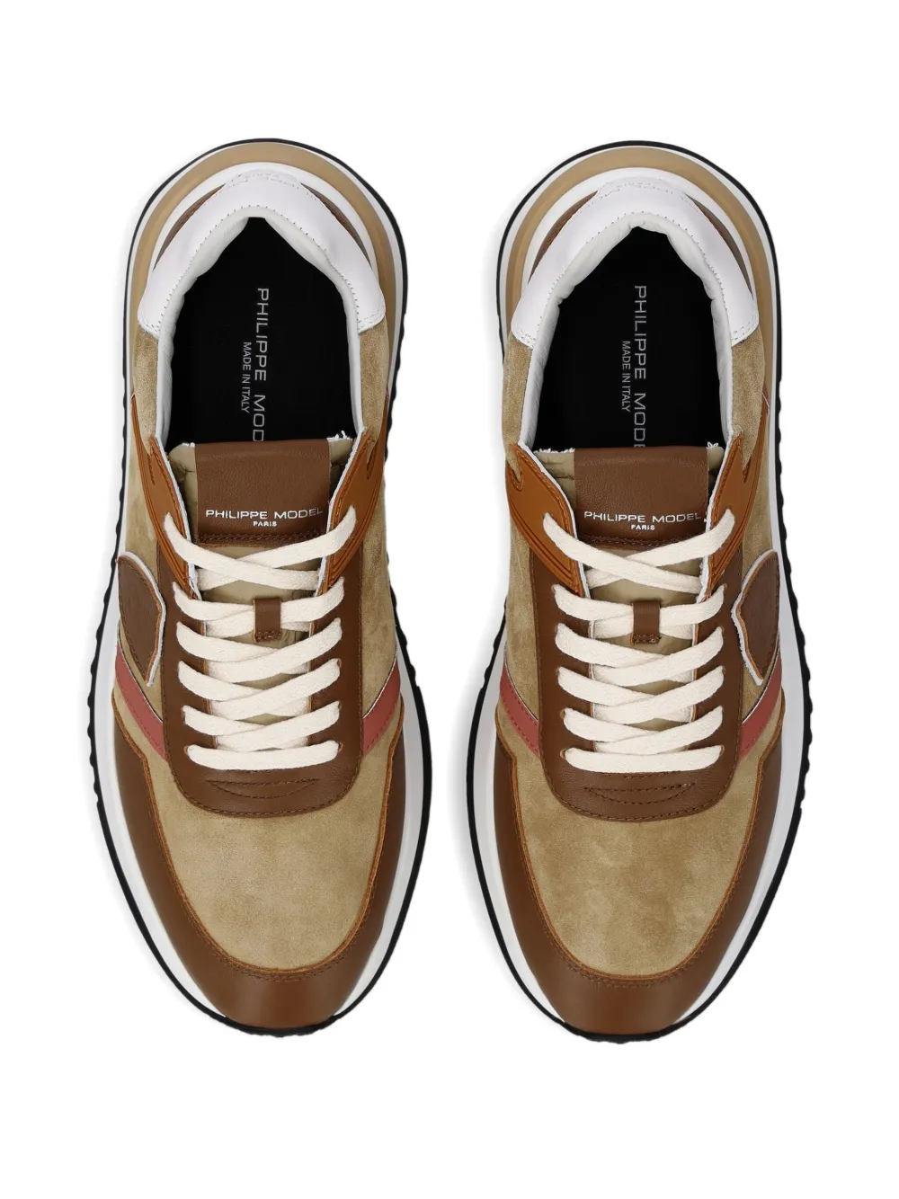 Philippe Model Paris panelled sneakers Brown