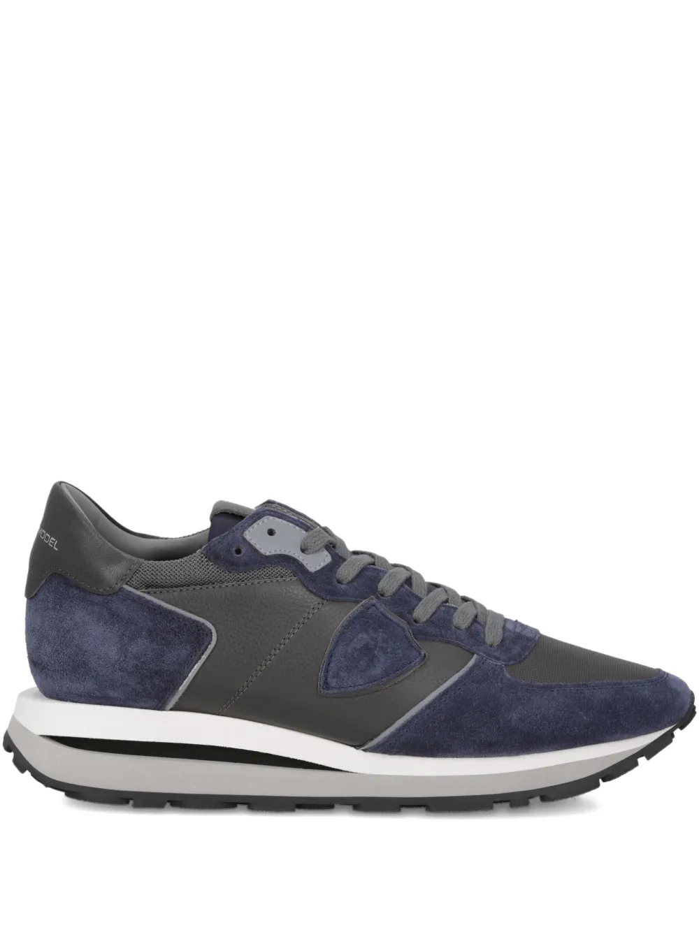 Philippe Model Paris Tropez Haute sneakers met suède vlakken Grijs