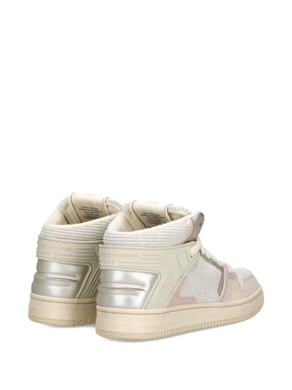 Philippe Model Paris high-top textured sneakers Neutrals