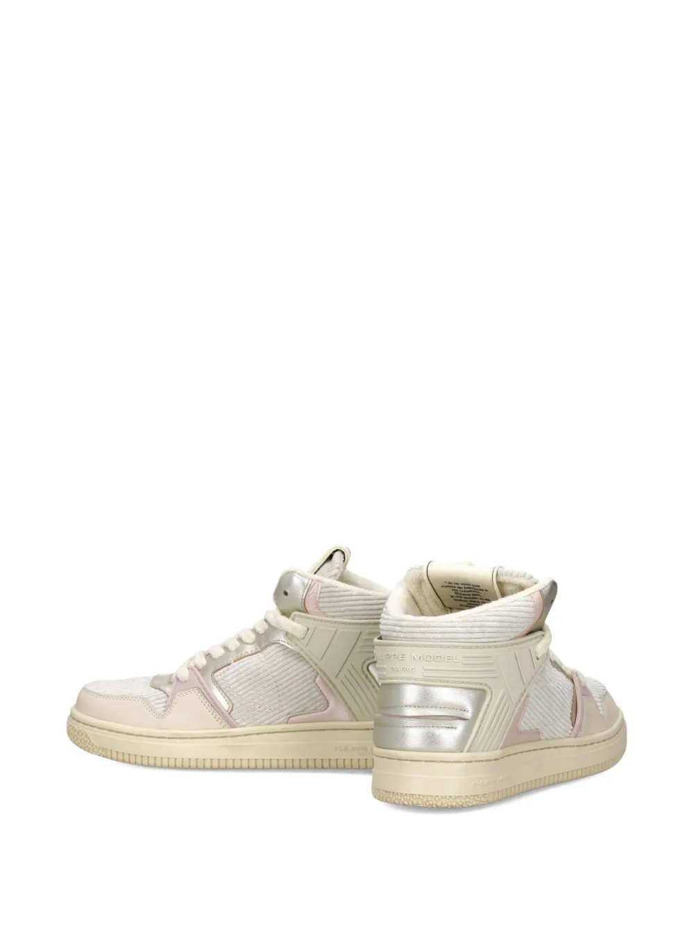 Philippe Model Paris high-top textured sneakers Neutrals