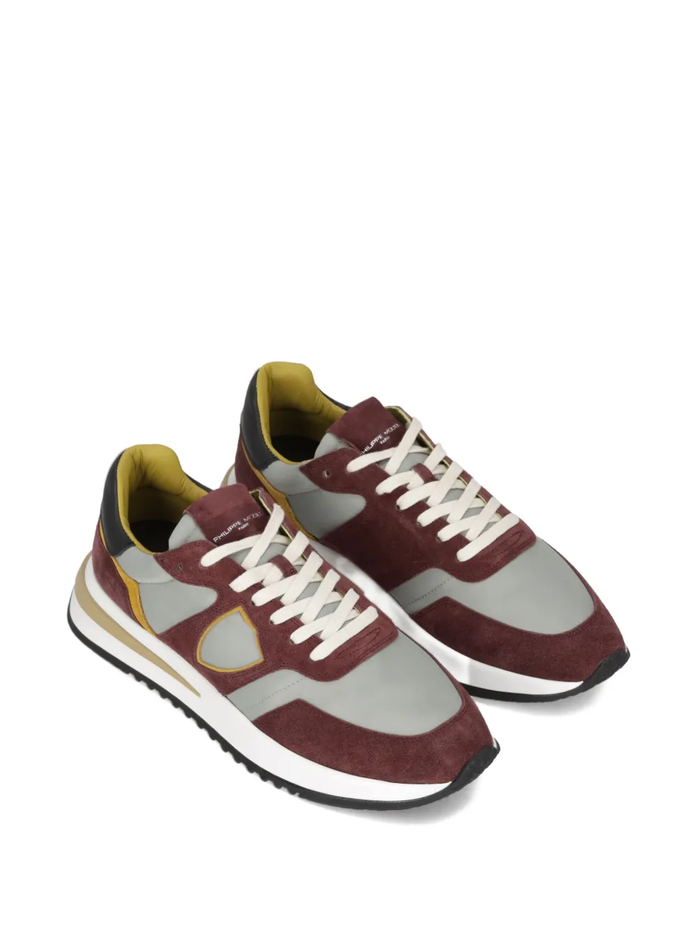 Philippe Model Paris suede-panelled sneakers Red