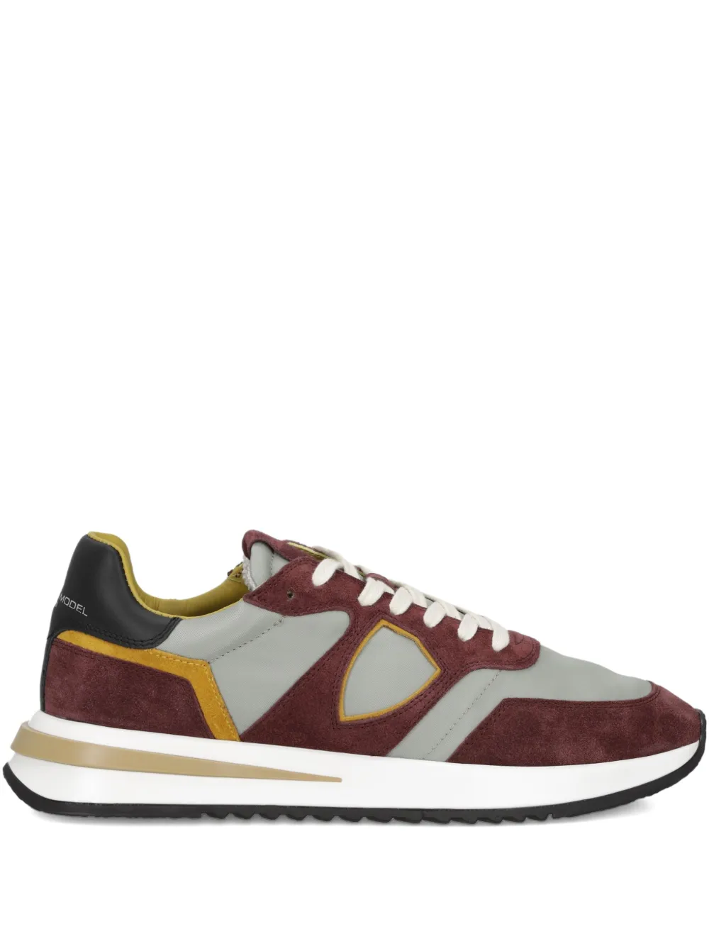 Philippe Model Paris suede-panelled sneakers Red